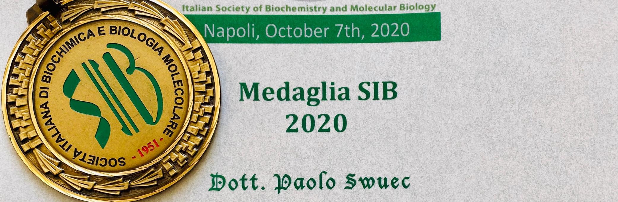 Paolo Swuec wins Italian Society of Biochemistry (SIB) Medal 2020