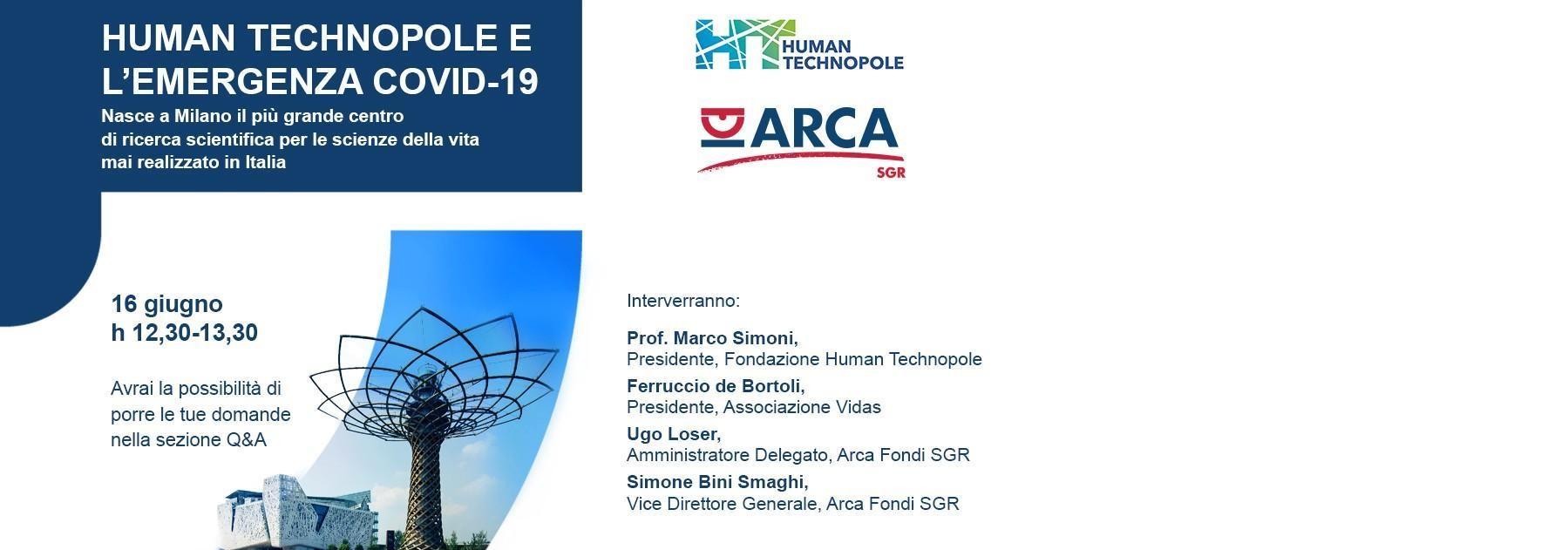 Il 16 giugno il Presidente Marco Simoni parlerà del progetto Human Technopole e del ruolo della ricerca scientifica per la ripartenza post COVID19