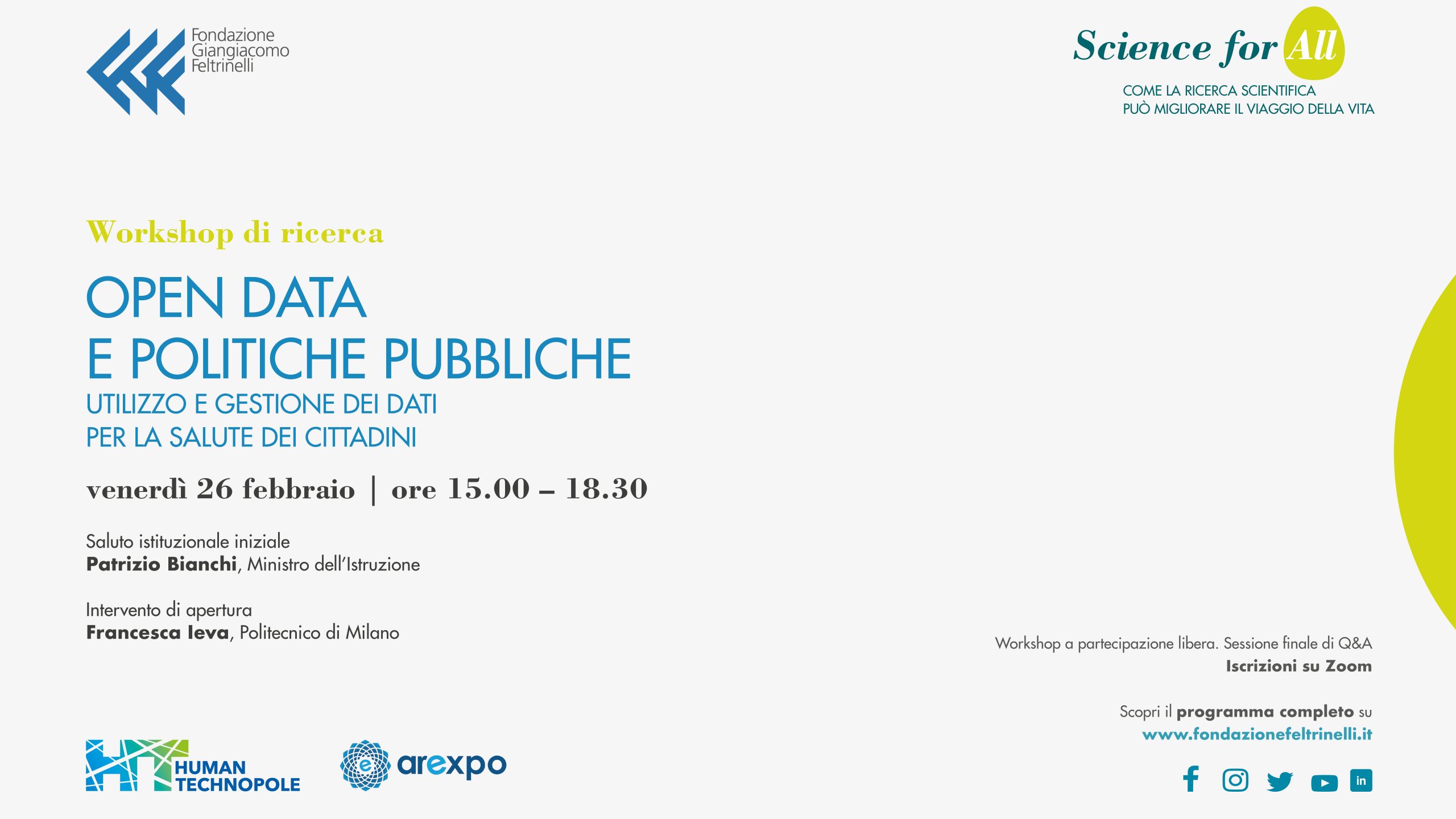 Workshop: Science Map – Open data e politiche pubbliche